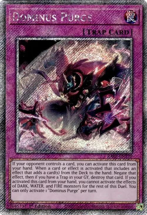 Dominus Purge (Platinum Secret Rare) - RA05-EN150 - Platinum Secret Rare - 1st Edition