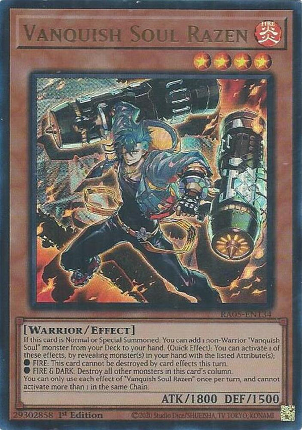 Vanquish Soul Razen (No Stamp) - RA05-EN134 - Ultra Rare - 1st Edition