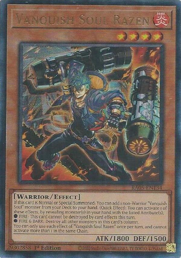 Vanquish Soul Razen (PUR) - RA05-EN134 - Prismatic Ultimate Rare - 1st Edition