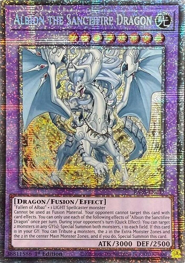 Albion the Sanctifire Dragon - RA05-EN037 - Starlight Rare - 1st Edition