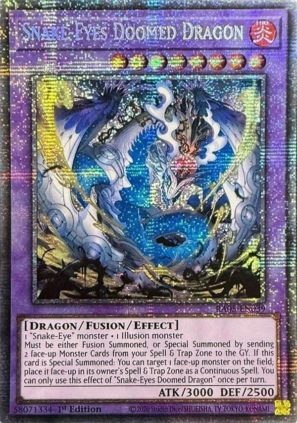 Snake-Eyes Doomed Dragon - RA05-EN039 - Starlight Rare - 1st Edition