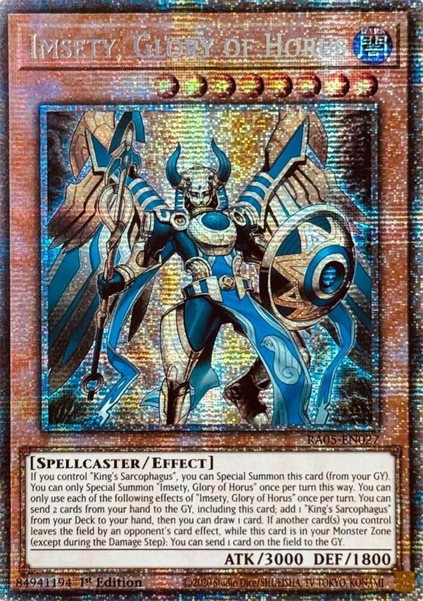 Imsety, Glory of Horus - RA05-EN027 - Starlight Rare - 1st Edition