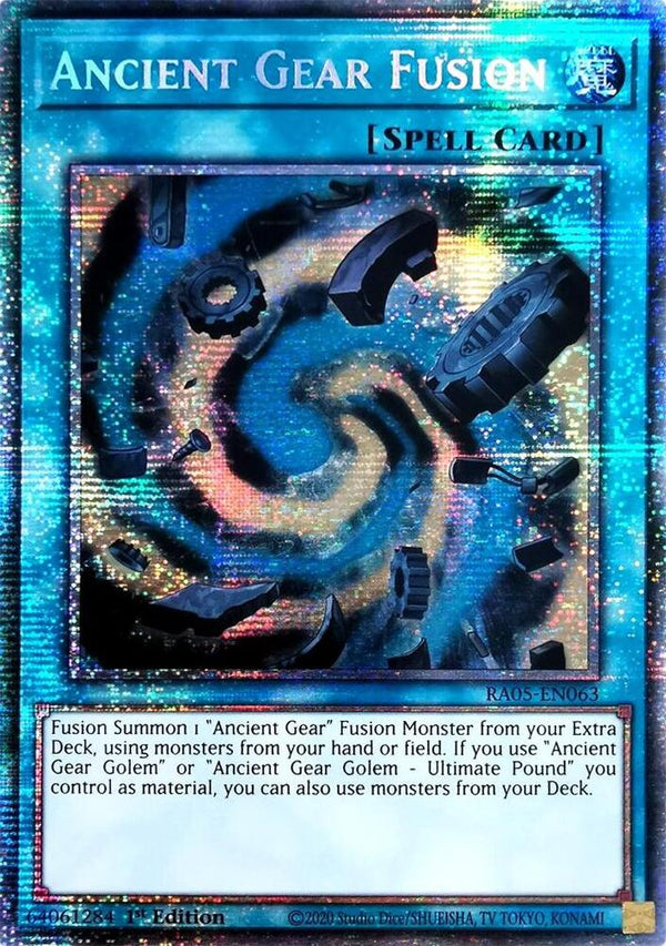 Ancient Gear Fusion - RA05-EN063 - Starlight Rare - 1st Edition