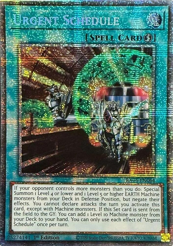 Urgent Schedule - RA05-EN064 - Starlight Rare - 1st Edition