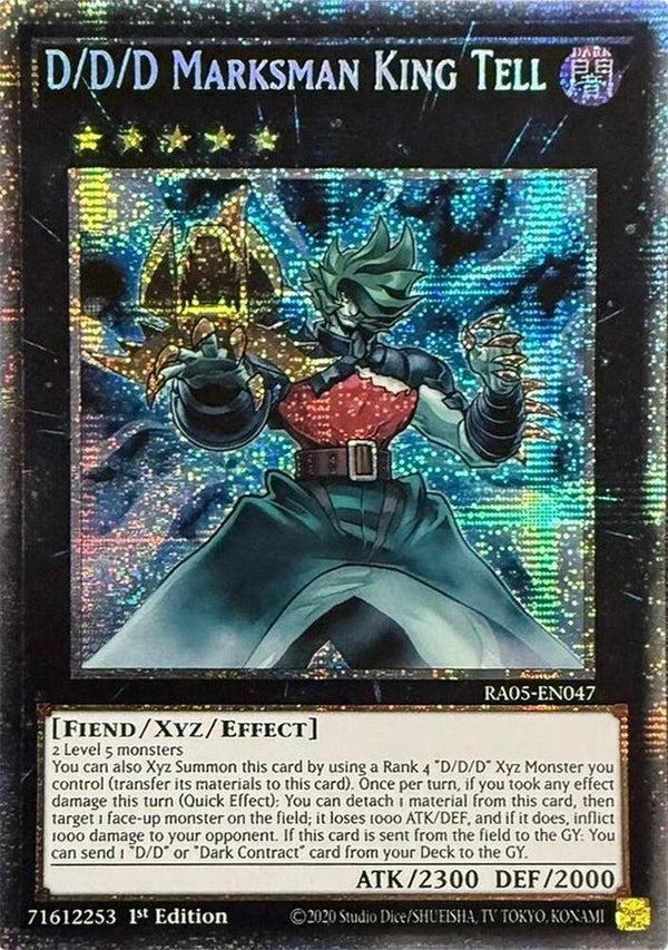 D/D/D Marksman King Tell - RA05-EN047 - Starlight Rare - 1st Edition