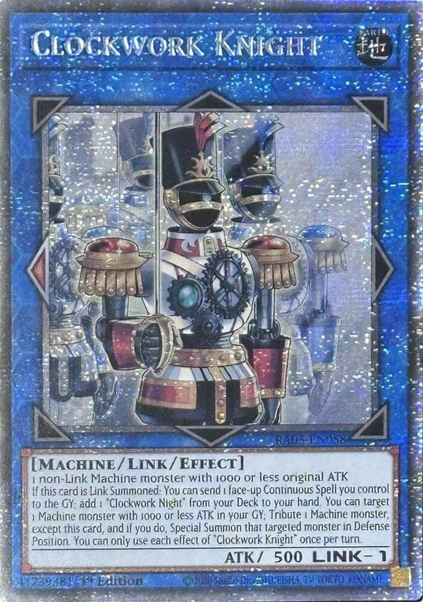 Clockwork Knight - RA05-EN058 - Starlight Rare - 1st Edition