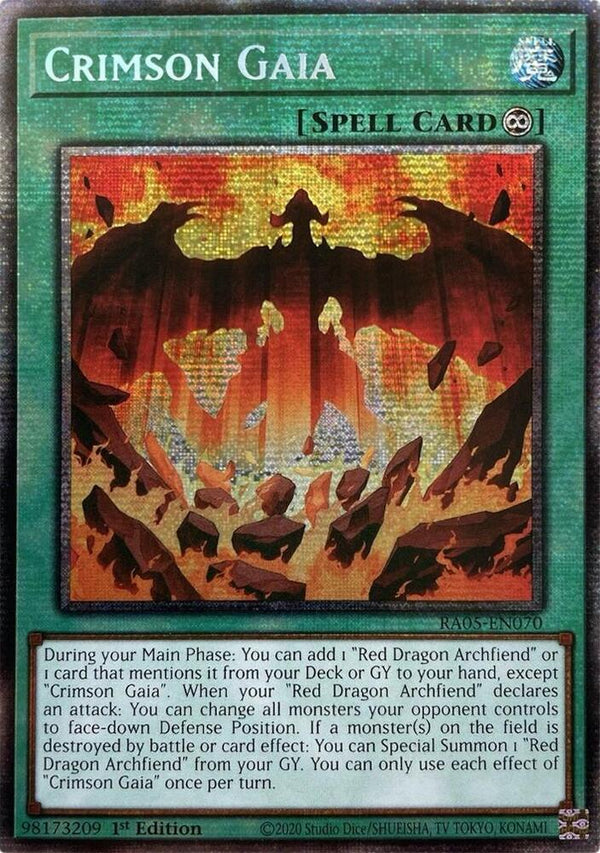 Crimson Gaia - RA05-EN070 - Starlight Rare - 1st Edition