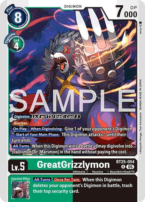 GreatGrizzlymon - BT25-054 - Rare