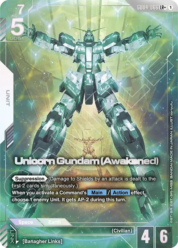 Unicorn Gundam (Awakened) (LR+) (Alternate Art) - GD04-066 - Legend Rare+