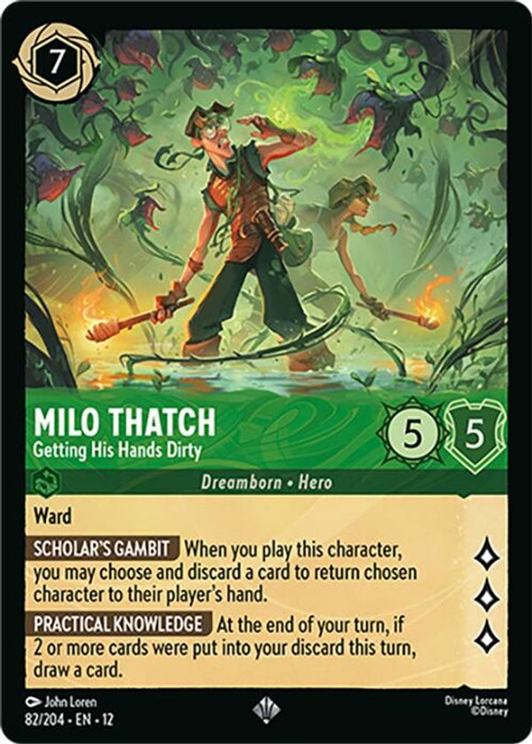 Milo Thatch (Getting His Hands Dirty) - 82/204 - Super Rare