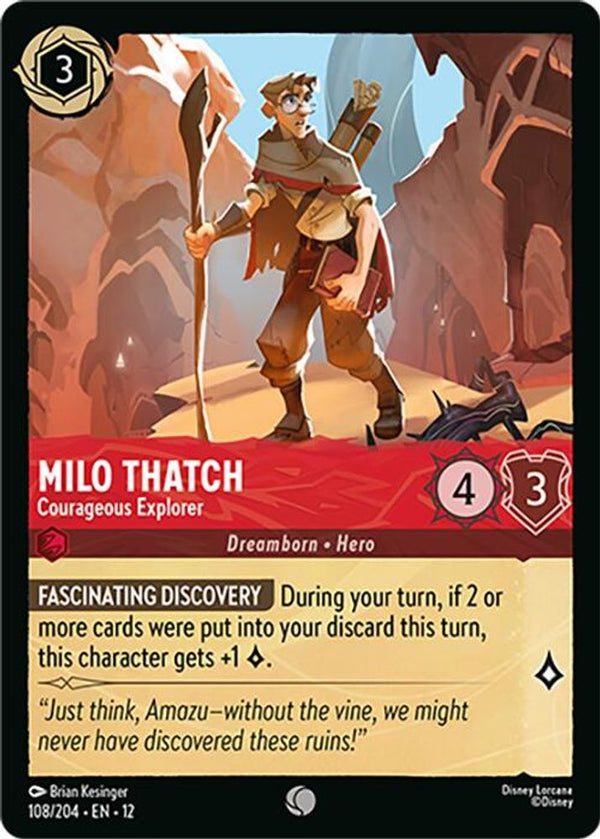 Milo Thatch (Courageous Explorer) - 108/204 - Common