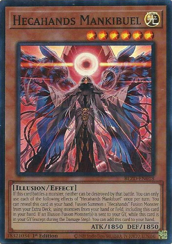 Hecahands Mankibuel - BLZD-EN018 - Super Rare - 1st Edition