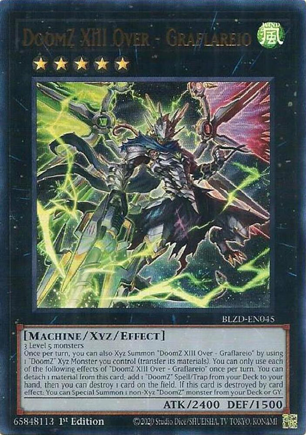 DoomZ XIII Over - Graflareio - BLZD-EN045 - Ultra Rare - 1st Edition