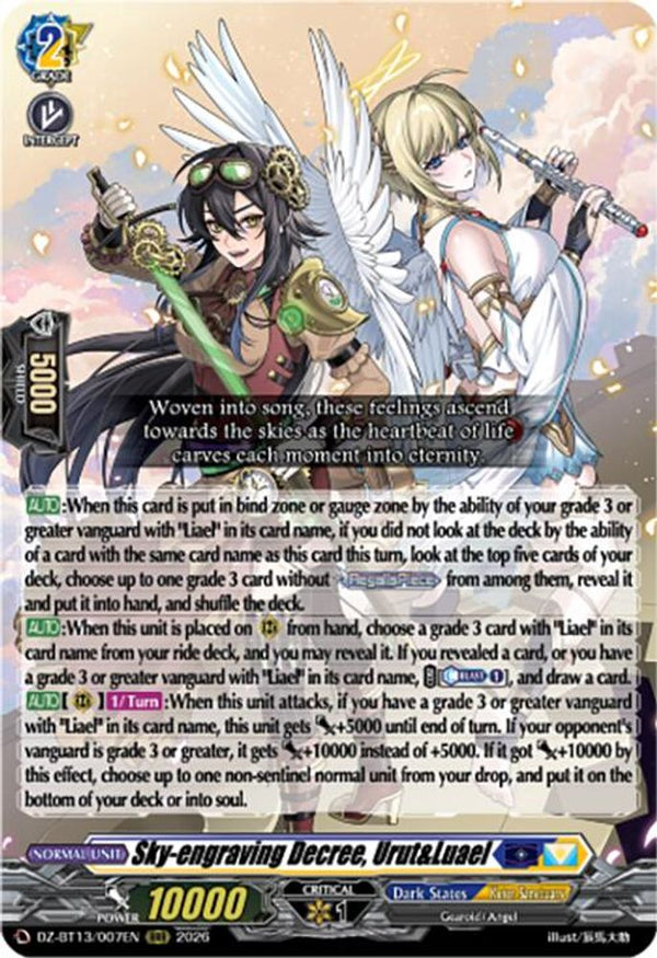 Sky-engraving Decree, Urut&Luael - DZ-BT13/007EN - Triple Rare