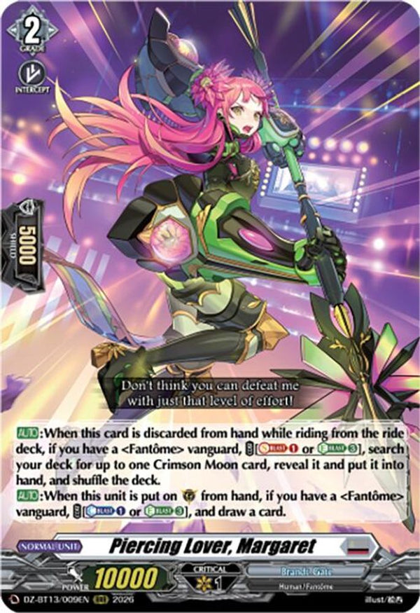 Piercing Lover, Margaret - DZ-BT13/009EN - Triple Rare