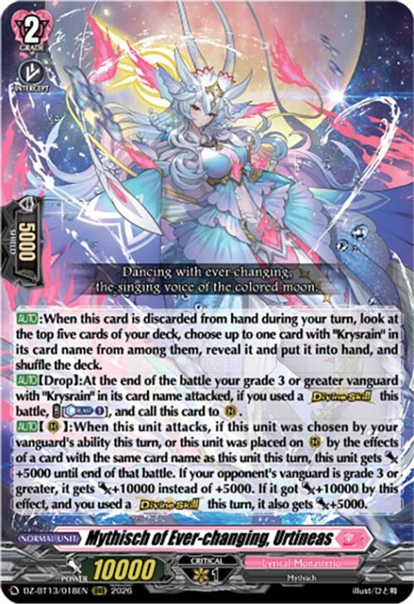 Mythisch of Ever-changing, Urtineas - DZ-BT13/018EN - Triple Rare