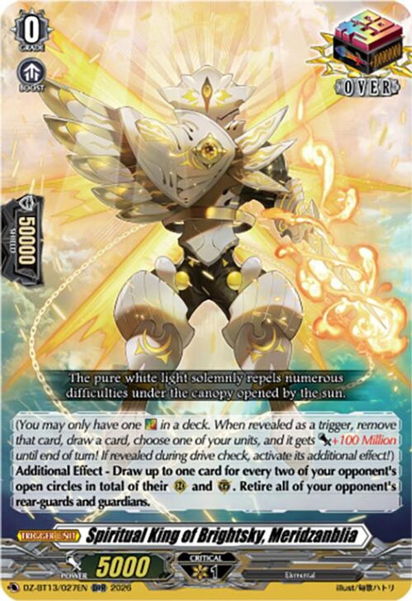 Spiritual King of Brightsky, Meridzanblia - DZ-BT13/027EN - Over Double Rare