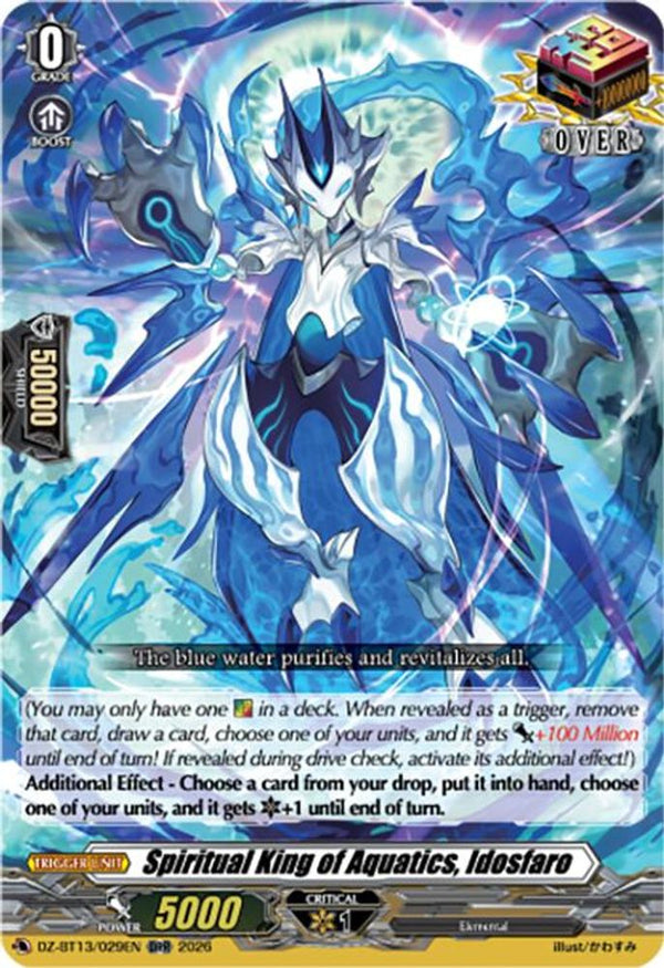 Spiritual King of Aquatics, Idosfaro - DZ-BT13/029EN - Over Double Rare