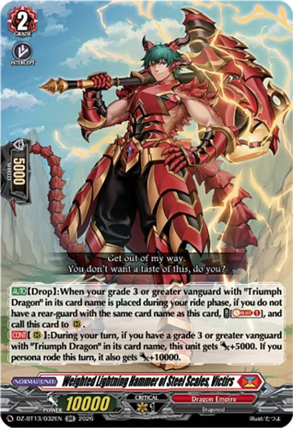 Weighted Lightning Hammer of Steel Scales, Victirs - DZ-BT13/032EN - Double Rare