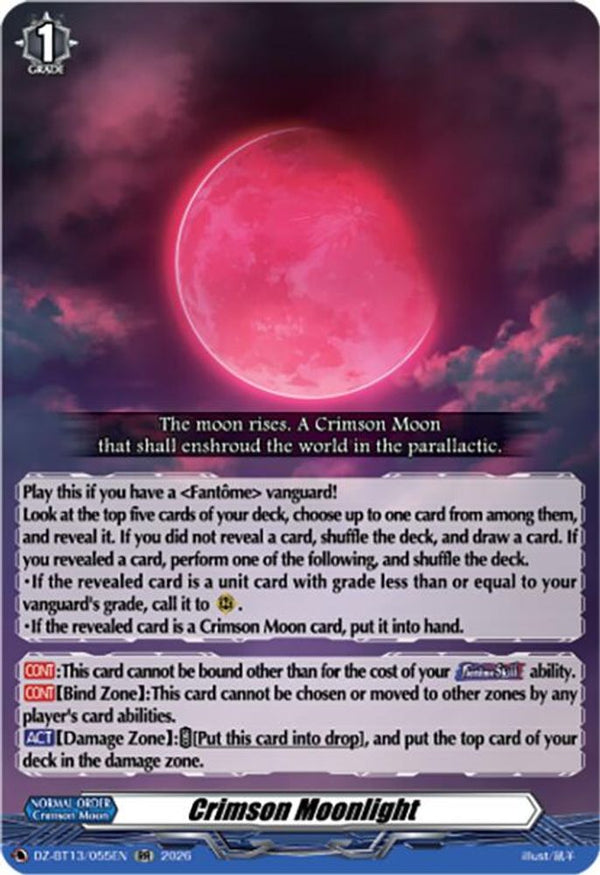 Crimson Moonlight - DZ-BT13/055EN - Double Rare