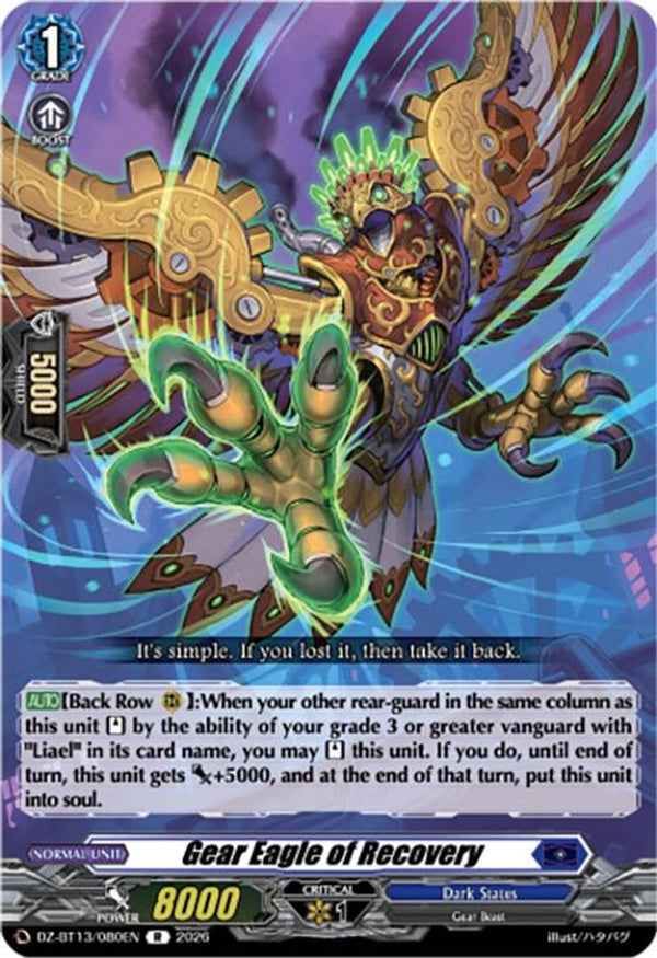 Gear Eagle of Recovery - DZ-BT13/080EN - Rare