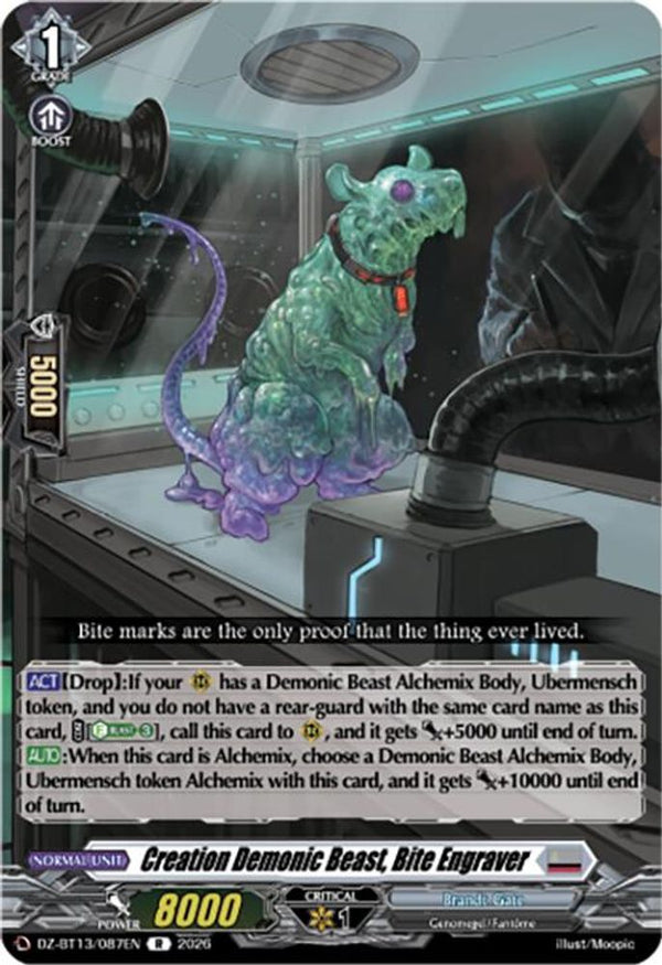 Creation Demonic Beast, Bite Engraver - DZ-BT13/087EN - Rare