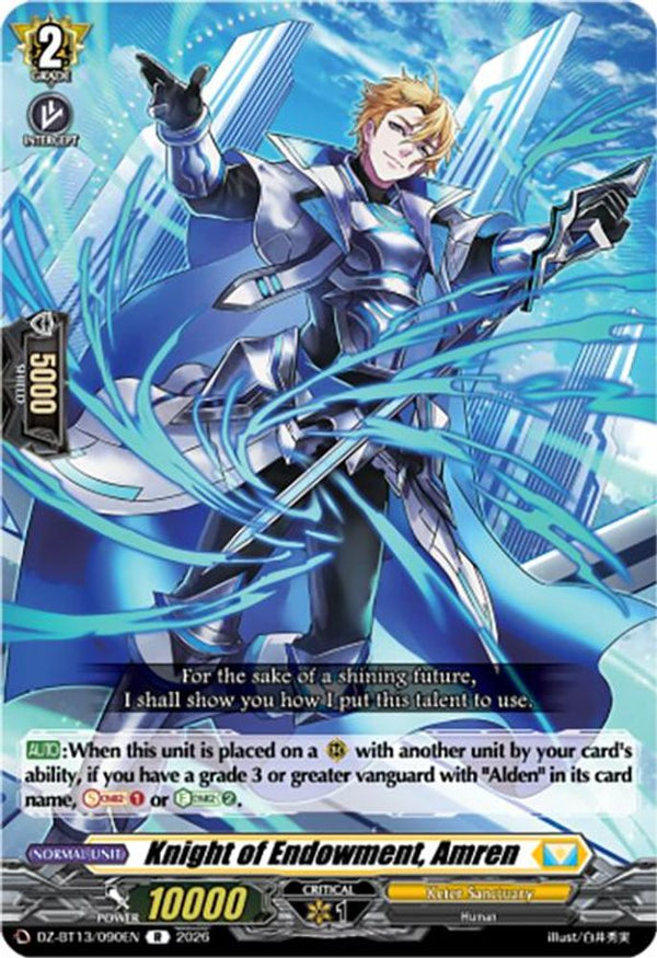 Knight of Endowment, Amren - DZ-BT13/090EN - Rare