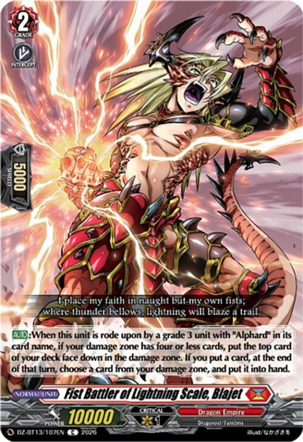 Fist Battler of Lightning Scale, Blajet - DZ-BT13/107EN - Common