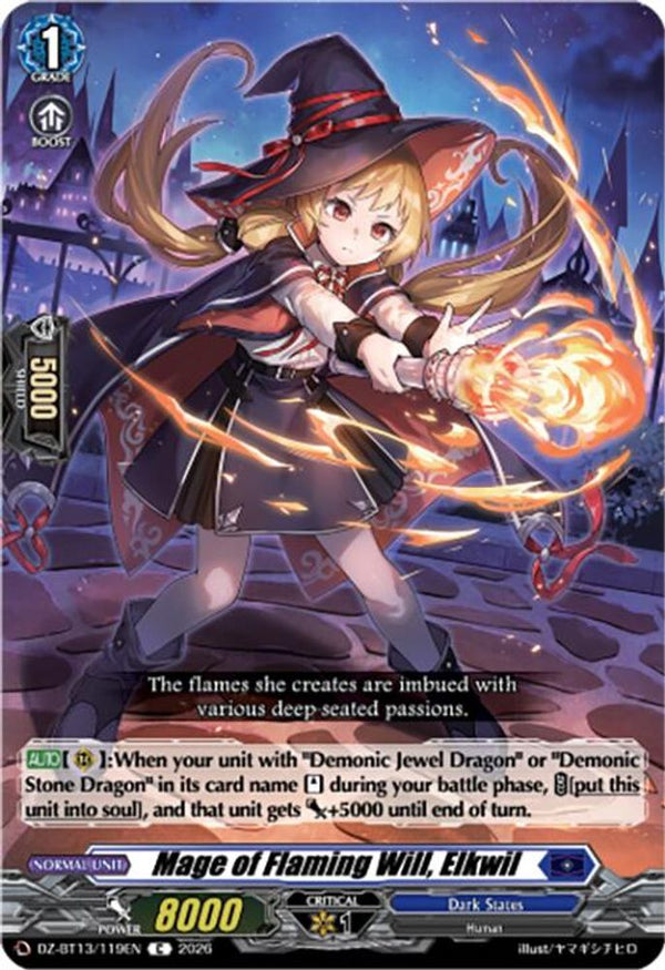 Mage of Flaming Will, Elkwil - DZ-BT13/119EN - Common