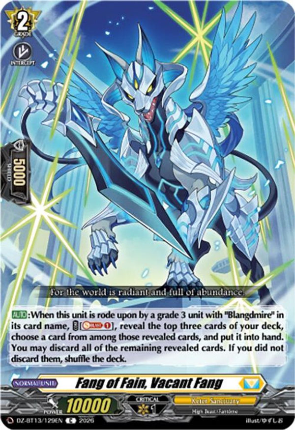 Fang of Fain, Vacant Fang - DZ-BT13/129EN - Common