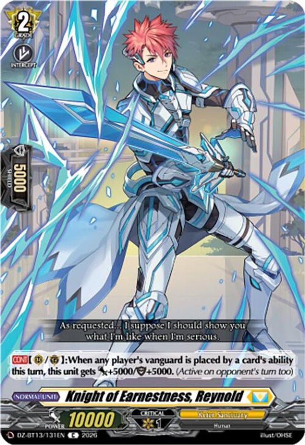 Knight of Earnestness, Reynold - DZ-BT13/131EN - Common