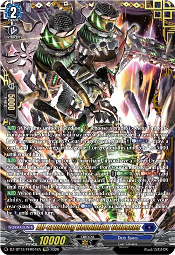 All-crushing Revolution Colossus (FFR) - DZ-BT13/FFR04EN - Double Frame Rare