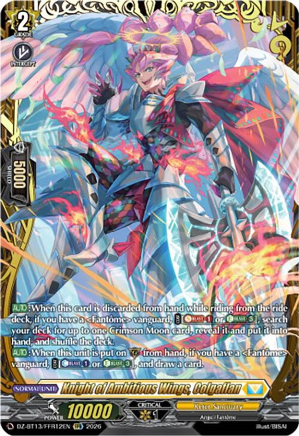 Knight of Ambitious Wings, Colgaflan (FFR) - DZ-BT13/FFR12EN - Double Frame Rare