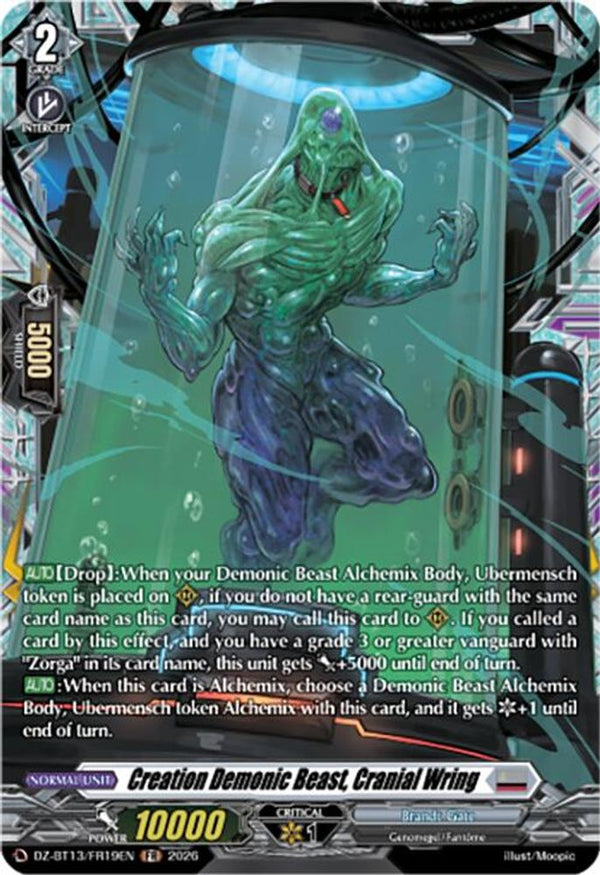 Creation Demonic Beast, Cranial Wring (FR) - DZ-BT13/FR19EN - Frame Rare