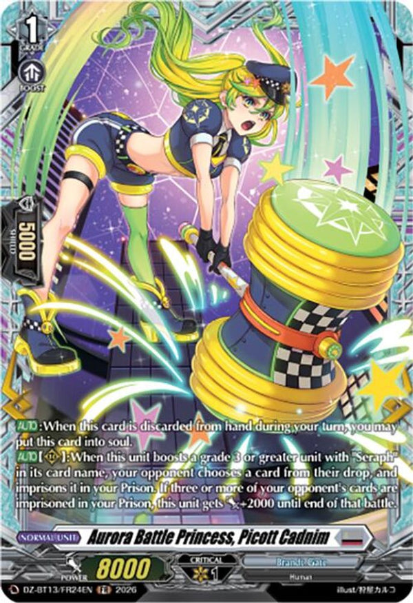 Aurora Battle Princess, Picott Cadnim (FR) - DZ-BT13/FR24EN - Frame Rare