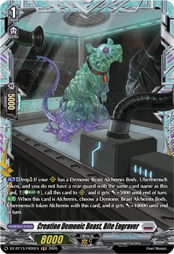 Creation Demonic Beast, Bite Engraver (FR) - DZ-BT13/FR26EN - Frame Rare