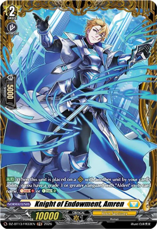 Knight of Endowment, Amren (FR) - DZ-BT13/FR33EN - Frame Rare