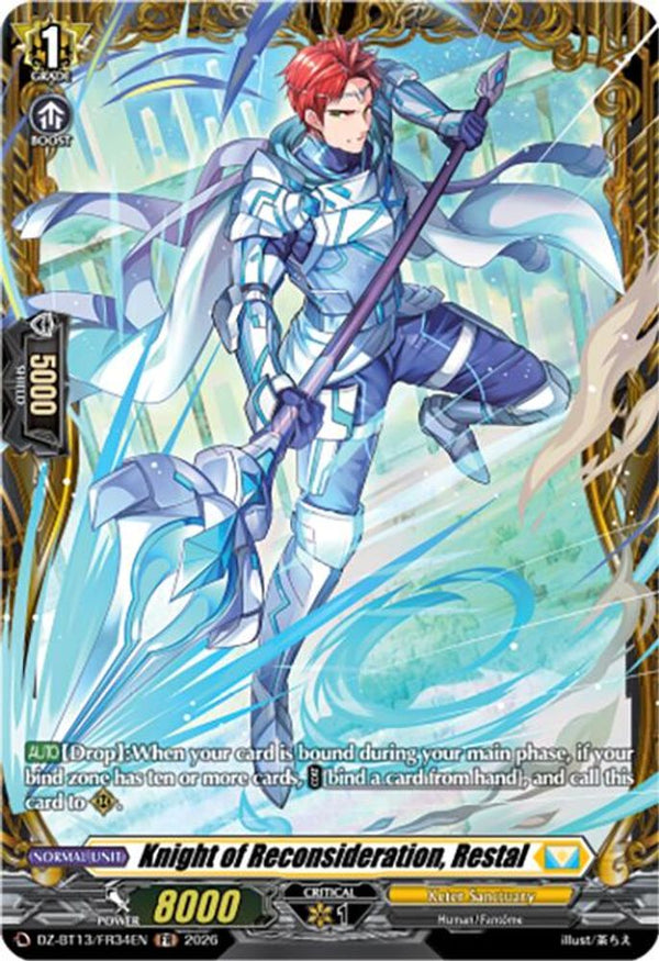 Knight of Reconsideration, Restal (FR) - DZ-BT13/FR34EN - Frame Rare