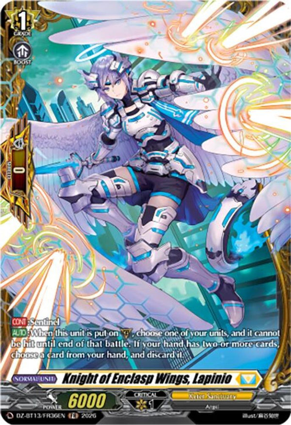 Knight of Enclasp Wings, Lapinio (FR) - DZ-BT13/FR36EN - Frame Rare