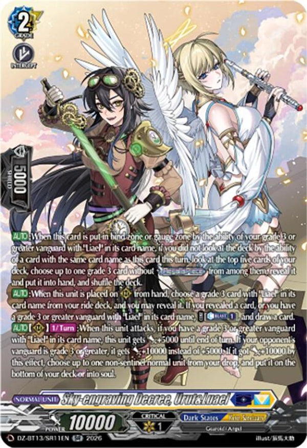 Sky-engraving Decree, Urut&Luael (SR) - DZ-BT13/SR11EN - Silver Rare