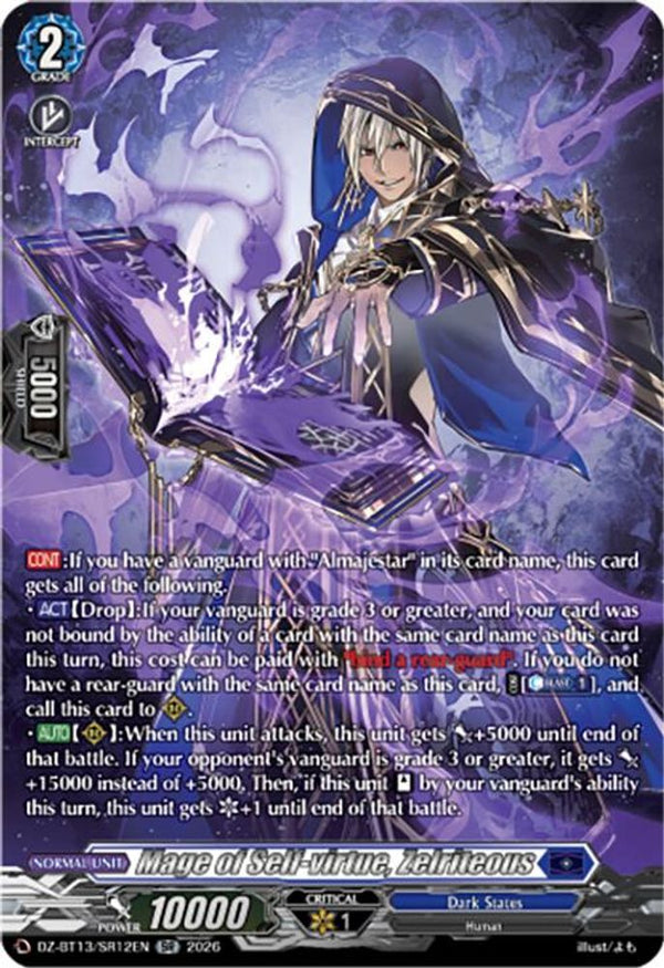 Mage of Self-virtue, Zelriteous (SR) - DZ-BT13/SR12EN - Silver Rare