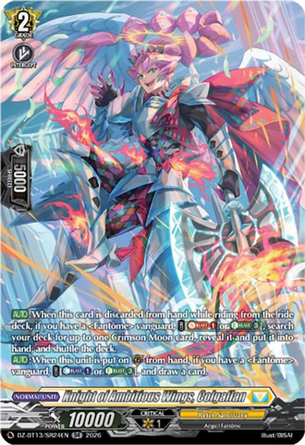Knight of Ambitious Wings, Colgaflan (SR) - DZ-BT13/SR24EN - Silver Rare
