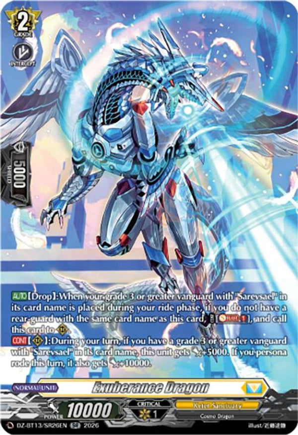 Exuberance Dragon (SR) - DZ-BT13/SR26EN - Silver Rare