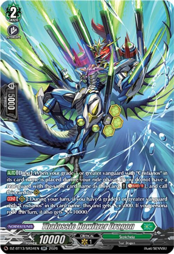 Thalassic Howitzer Dragon (SR) - DZ-BT13/SR34EN - Silver Rare