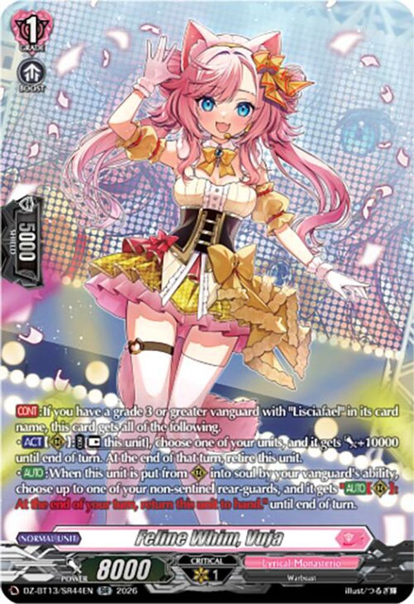 Feline Whim, Vuja (SR) - DZ-BT13/SR44EN - Silver Rare