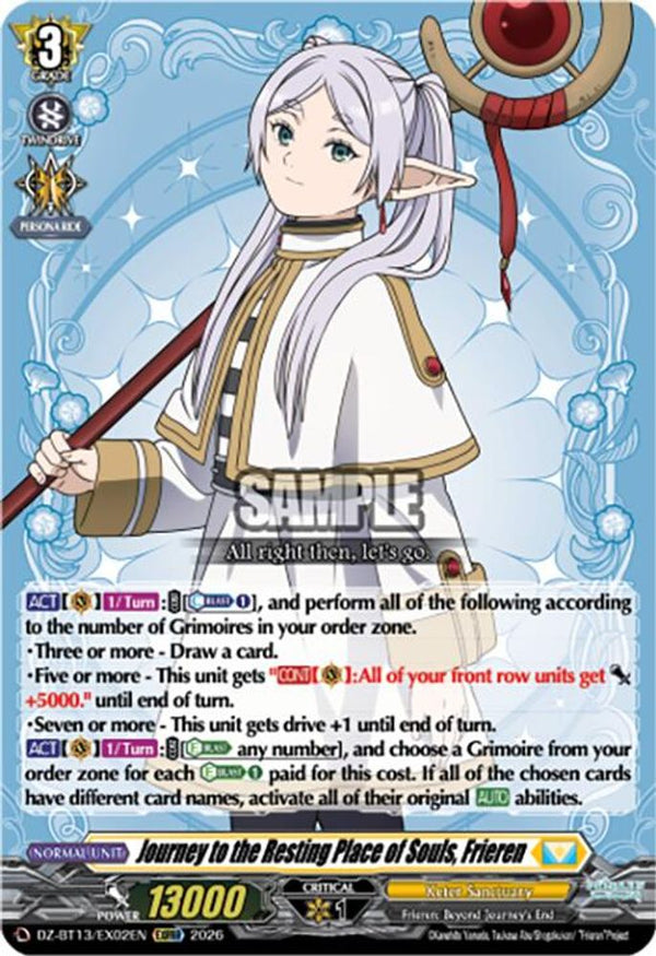 Journey to the Resting Place of Souls, Frieren - DZ-BT13/EX02EN - Extra Triple Rare