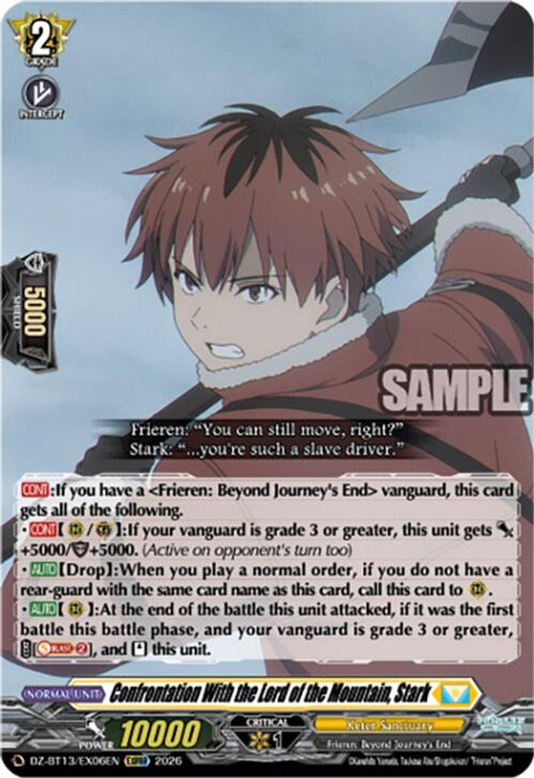 Confrontation With the Lord of the Mountain, Stark - DZ-BT13/EX06EN - Extra Triple Rare