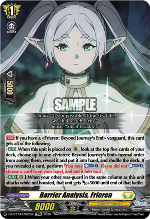 Barrier Analysis, Frieren - DZ-BT13/EX07EN - Extra Triple Rare