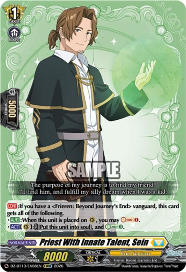 Priest With Innate Talent, Sein - DZ-BT13/EX08EN - Extra Triple Rare