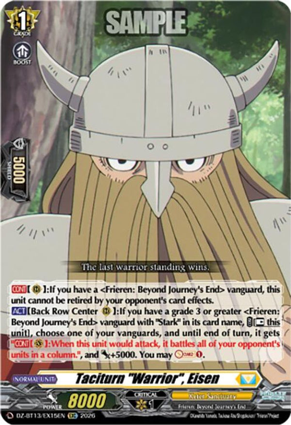 Taciturn "Warrior", Eisen - DZ-BT13/EX15EN - Extra Common
